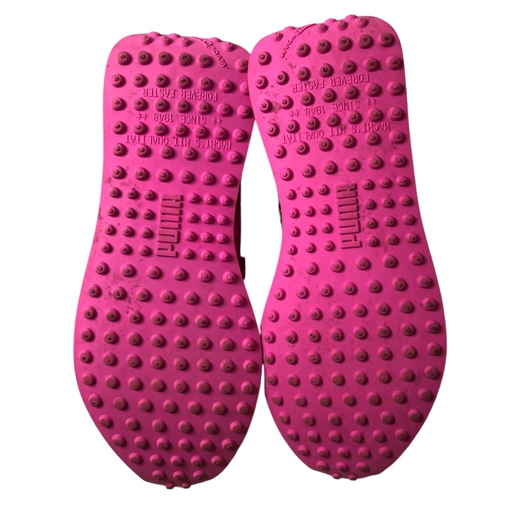 Puma Women's Hot Pink Leather & Sherpa-Trim Sneakers - Picture 8 of 10